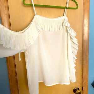 Cream off shoulder blouse